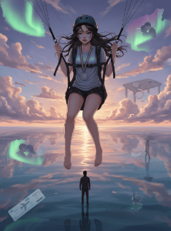 Ánh Mây Phản Chiếu Dưới Mặt Biển