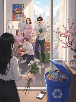 Bạn Trai Nhặt Hoa Từ Thùng Rác Tặng Tôi