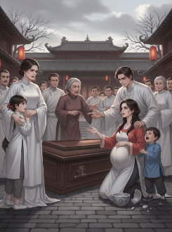 Ngoại Thất Của Phu Quân Dẫn Con Chặn Quan Tài