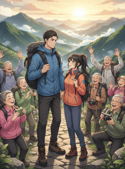 Gà Mờ Leo Núi, Bắt Luôn Trưởng Đoàn