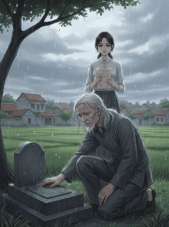 Người Cha Bạc Tóc Bên Mộ Nhỏ