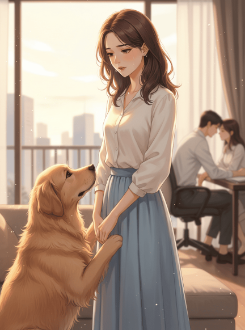 Chị Gái Và Chú Cún Nhỏ Trung Thành