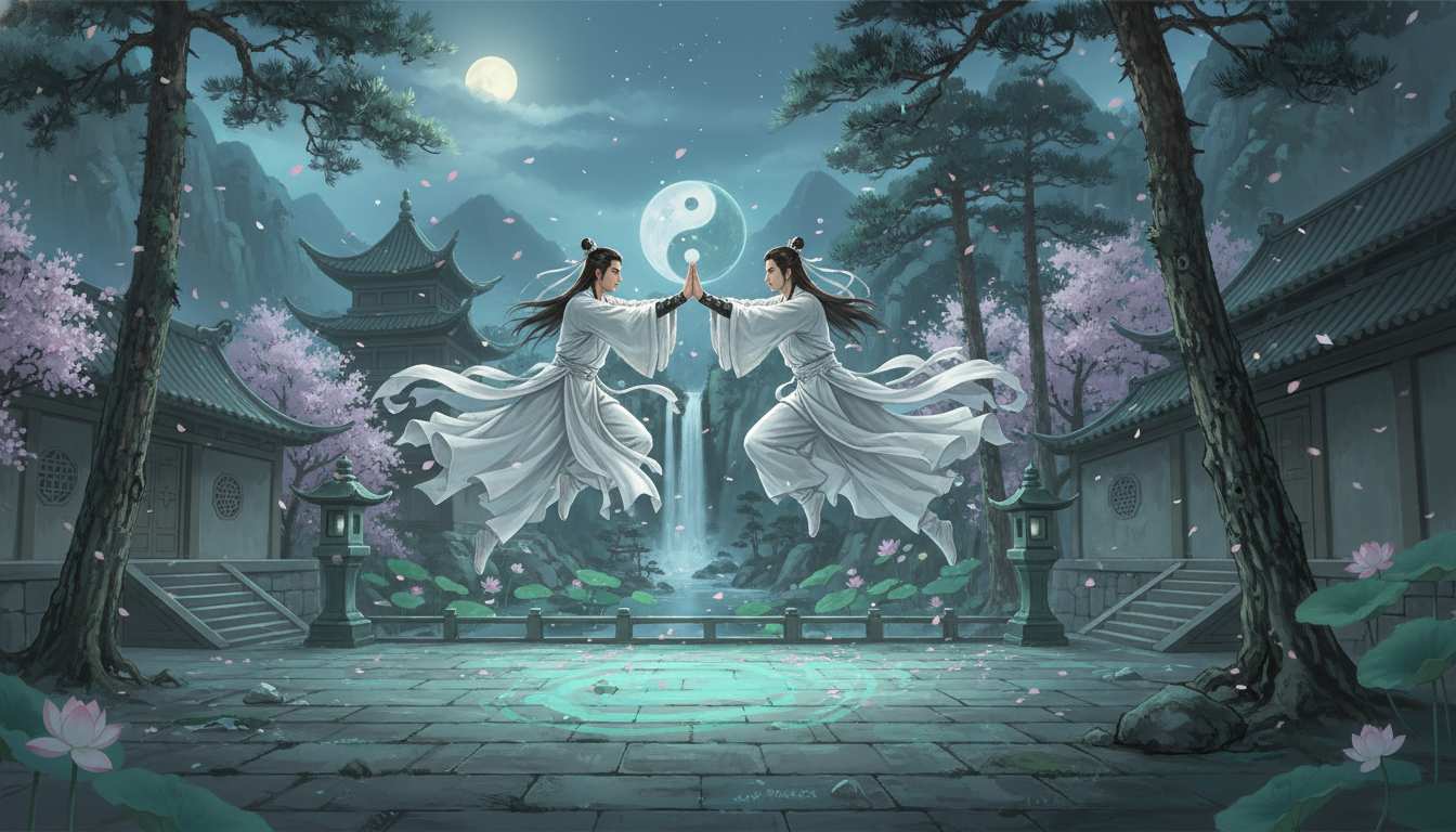 Dương Quá và Tiểu Long Nữ cùng luyện Ngọc Nữ Tâm Kinh, minh chứng cho tình yêu vượt qua mọi rào cản. - Truyện kiếm hiệp Kim Dung đỉnh cao: Top 5 truyện phải đọc ngay!