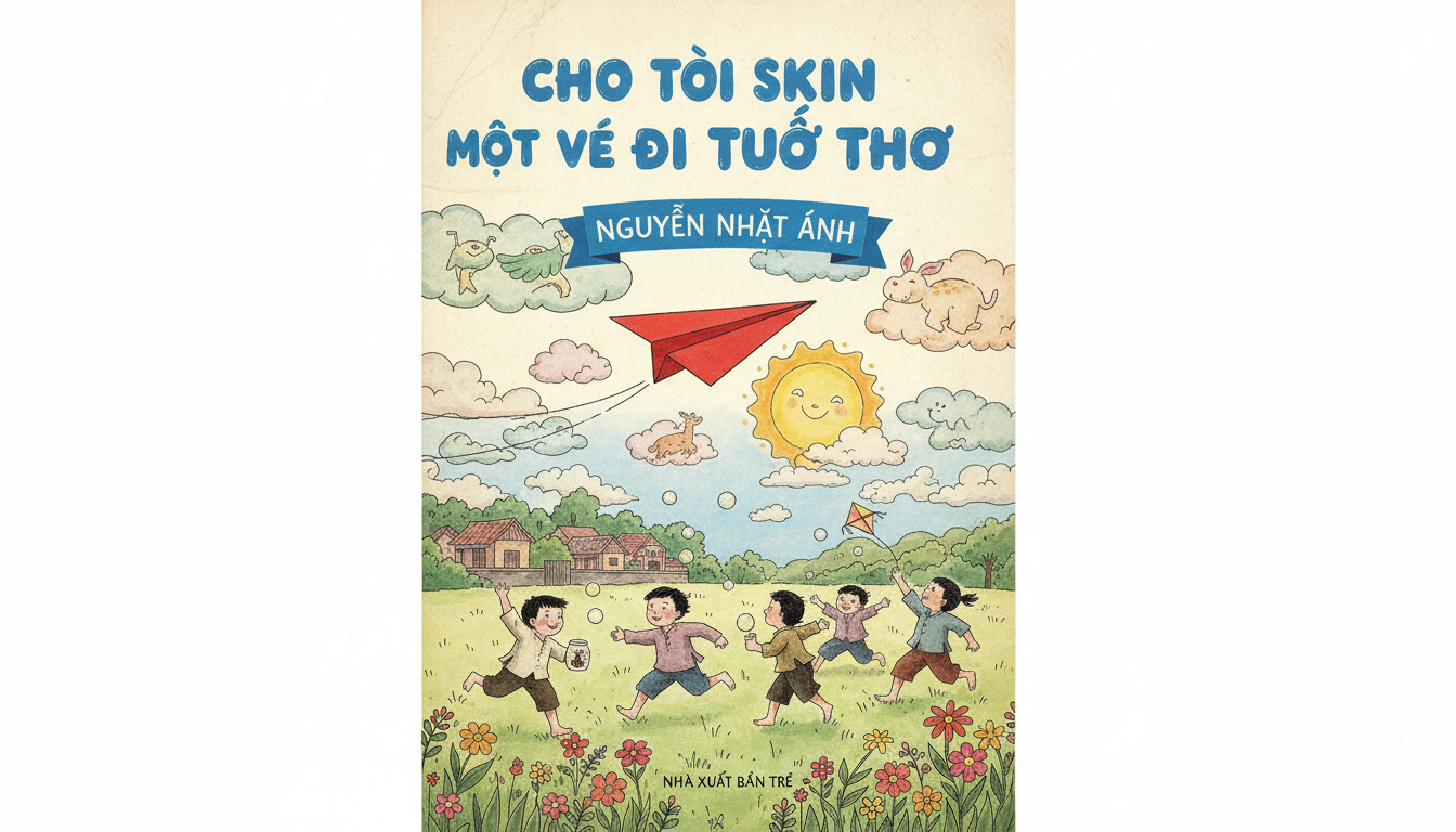 Ảnh minh họa: Bìa sách Cho tôi xin một vé đi tuổi thơ - Truyện ngắn Nguyễn Nhật Ánh: Khám phá thế giới tuổi học trò đầy ắp kỷ niệm