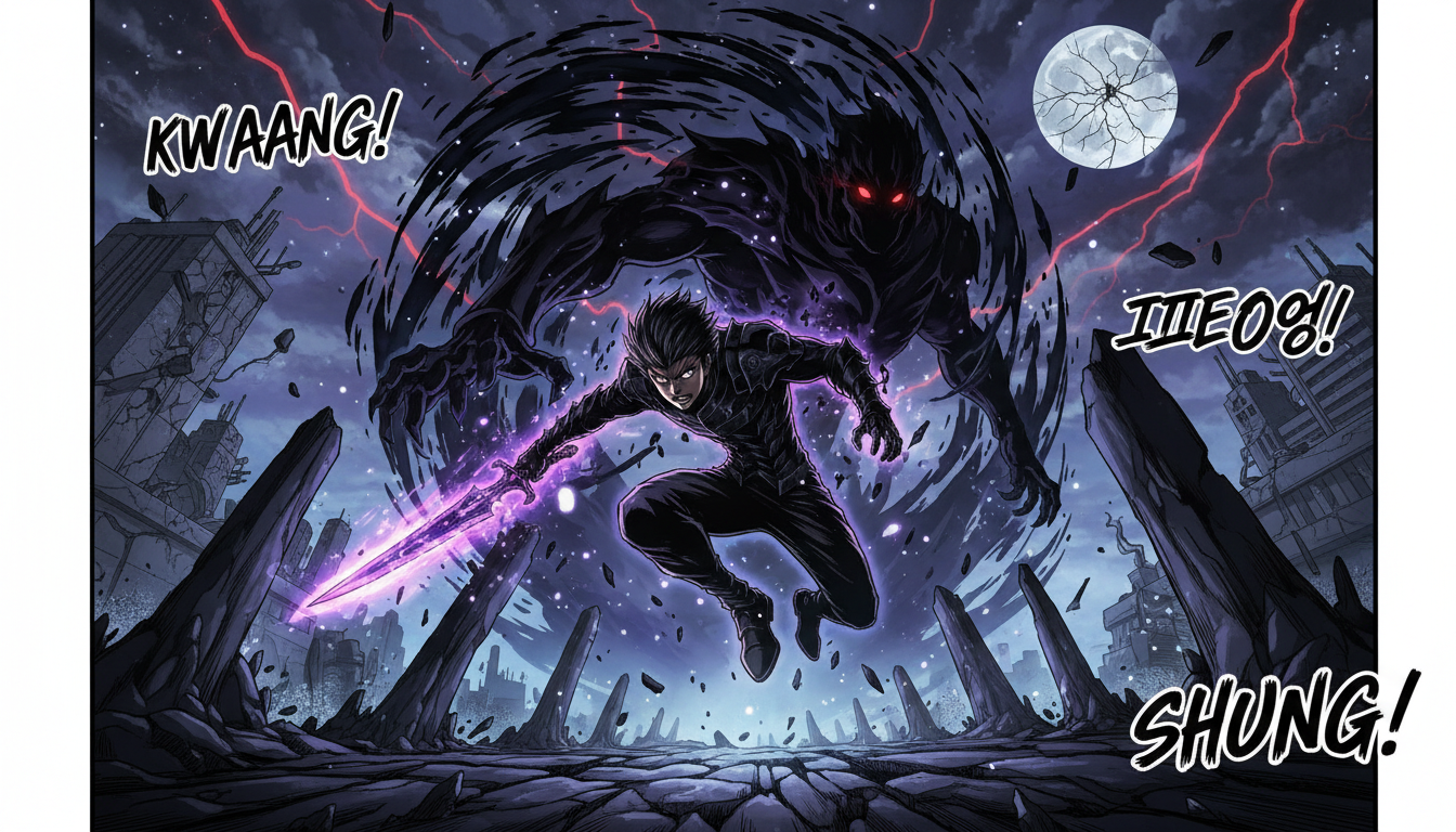 Ví dụ về một khung hình trong truyện tranh Solo Leveling - Truyện tranh: Khám phá sự khác biệt lớn giữa Manga và Manhwa